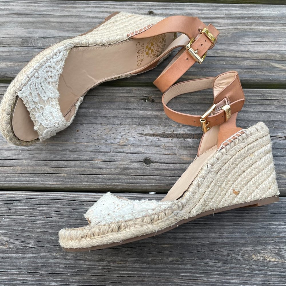 Vince Camuto Women Heel Wedge Shoes Open Toe VP-Te - Picture 4 of 13